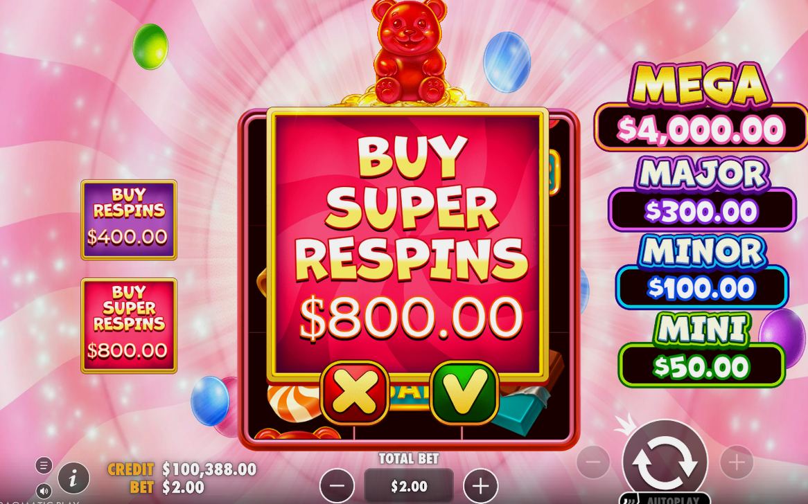Respins startar när COLLECT och MONEY landar tillsammans
