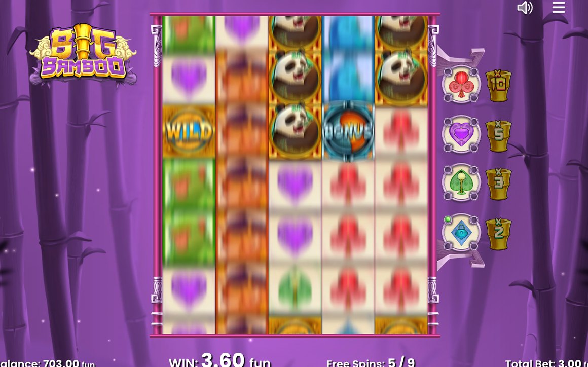 Free Games-mätaren med fyra kortfärger till höger